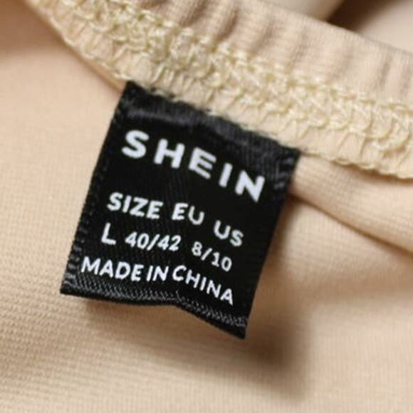 Shein Beige Tan Off the Shoulder Ruffle Sleeve Mini Dress ~ size 8/10, Pre-Loved - Picture 4 of 6